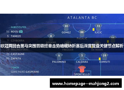 欧冠两回合黑马突围晋级终章走势暗藏转折赛后深度复盘关键节点解析